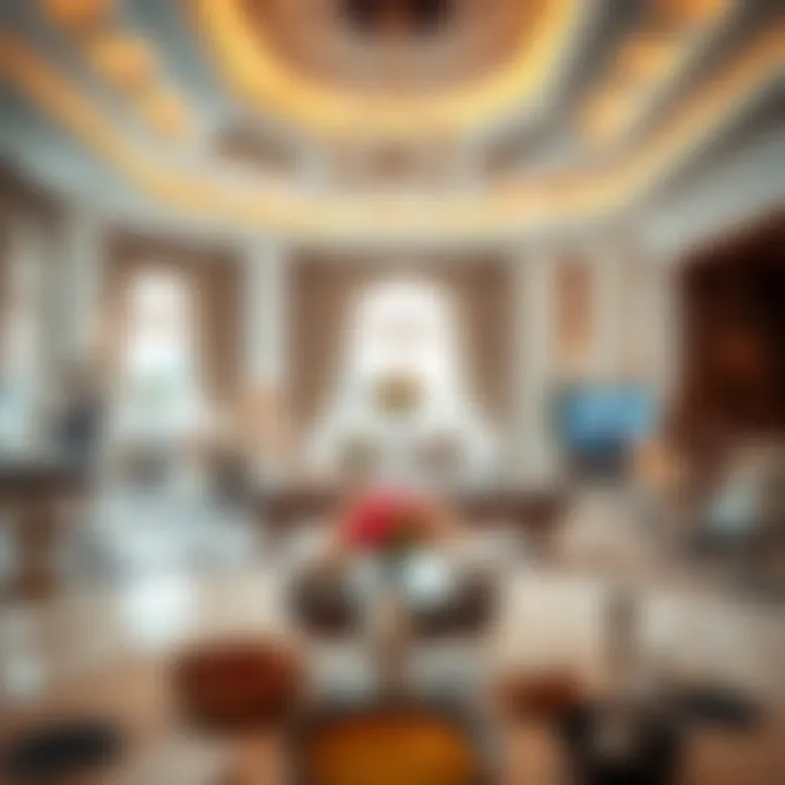 Elegant Interiors of Al Forsan Khalifa Resort Opulent interior showcasing the lavish amenities and design