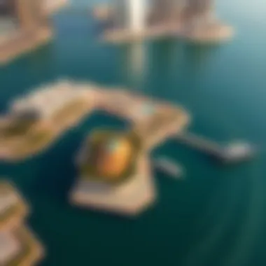 Aerial view of Al Ghubaiba Marine Station showcasing its architectural design and surrounding waterways