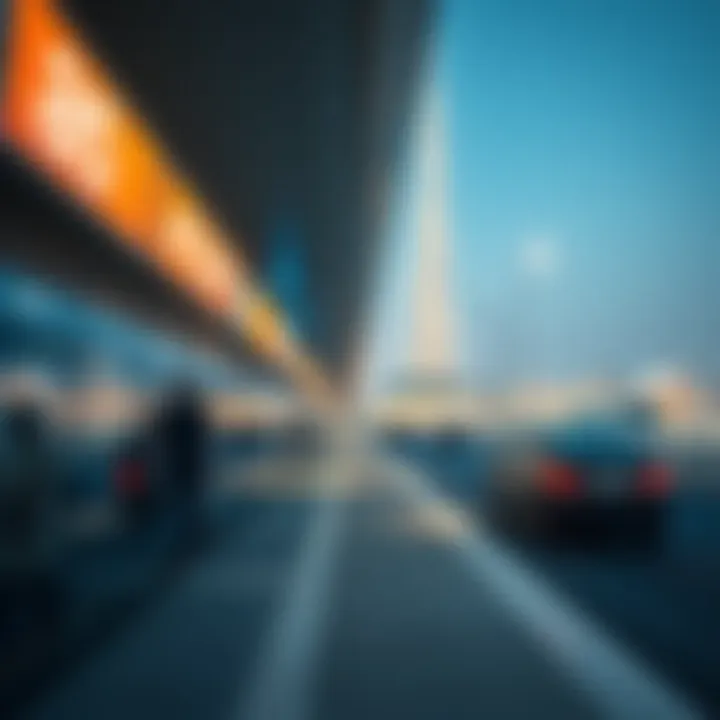 Transport connections at Al Ghubaiba Marine Station, illustrating various travel modes available