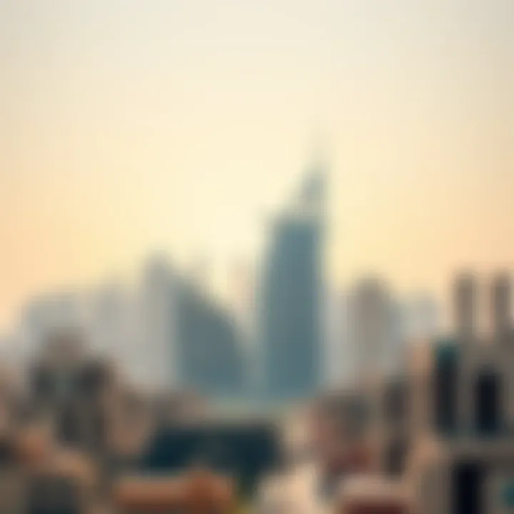 Dubai Skyline Featuring Al Kifaf Oasis Building Skyline of Dubai showcasing Al Kifaf Oasis Building in its urban context