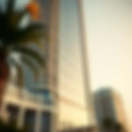 Stunning view of Al Manara Tower's architectural facade