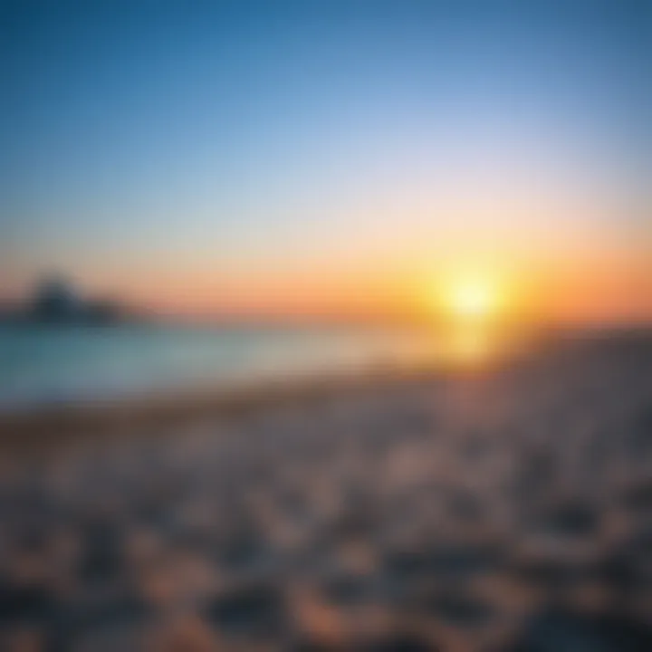 Al Muneera Beach at Sunset Breathtaking view of Al Muneera Beach during sunset