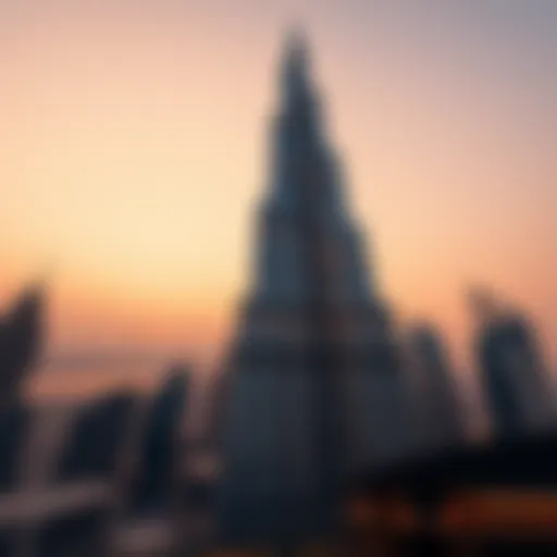The Burj Khalifa soaring into the sky showcasing modern design