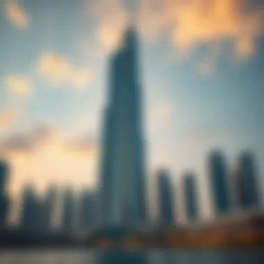 The Emirates Towers representing Dubai's skyline