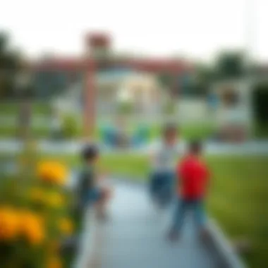 Community Life at Barsha 2 Park Vibrant community park in Barsha 2 with families enjoying outdoor activities