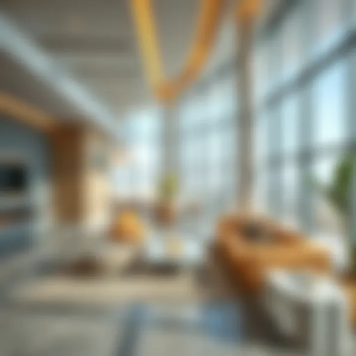 Interior space of Bedaia Building emphasizing modern design and functionality