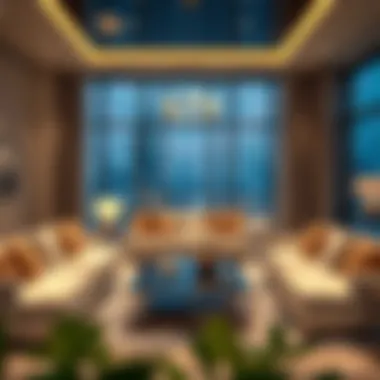 Luxurious hotel apartment living room in Dubai