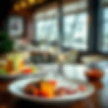 Culinary Artistry in International Cuisine Artfully presented international dish on a plate