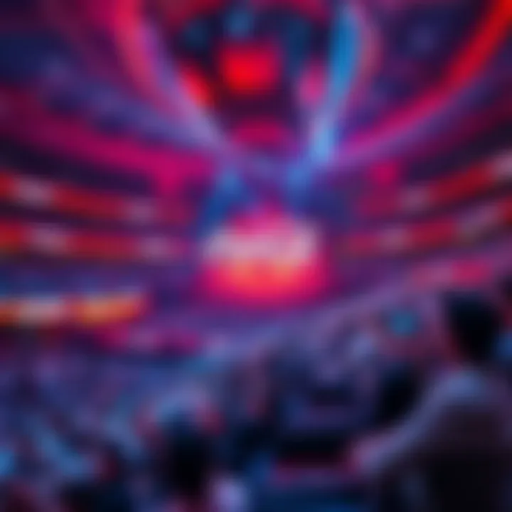 Dynamic Atmosphere Inside CocaCola Arena Interior shot of a vibrant event at CocaCola Arena filled with energy