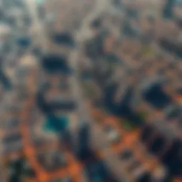 Aerial view of Dubai's urban landscape showcasing mixed-use development areas