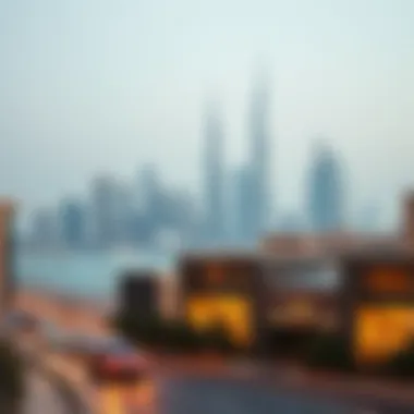 An artistic representation of Dubai’s skyline with Deira City Center in the foreground