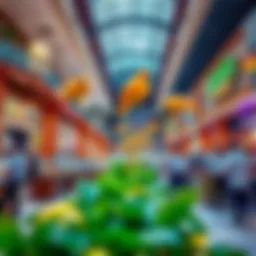A vibrant view of Deira City Center food court showcasing diverse cuisines