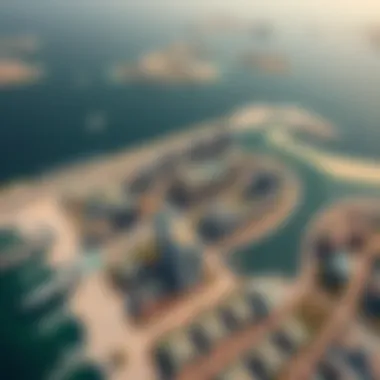 Deira Palm Aerial View Stunning aerial view of Deira Palm showcasing its unique architecture and layout.