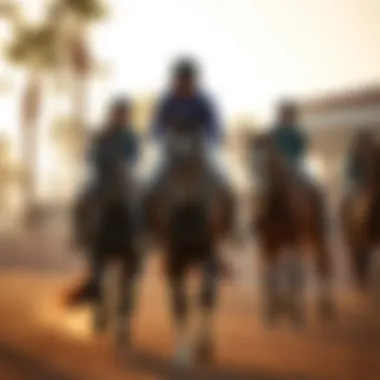 Equestrian training session in progress