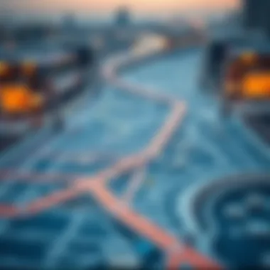 Dubai Metro Expansion Map Map showing the future metro expansion in Dubai