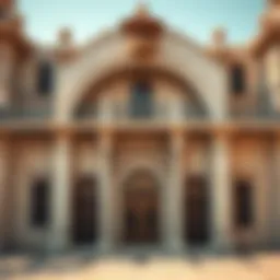 The entrance of the Dubai Museum showcasing traditional architecture
