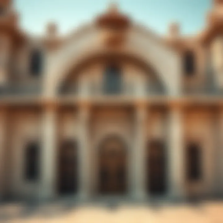The entrance of the Dubai Museum showcasing traditional architecture