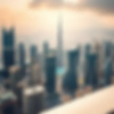 Dubai Skyline: A Hub of Luxury Living Aerial view of Dubai's skyline showcasing luxury skyscrapers