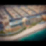 Aerial view of Emaar Beachfront showcasing its stunning architecture
