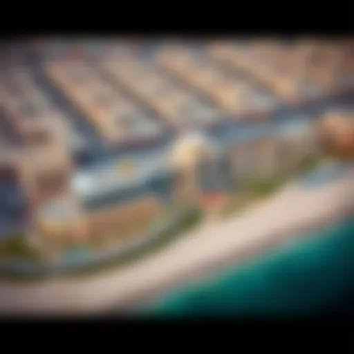 Aerial view of Emaar Beachfront showcasing its stunning architecture