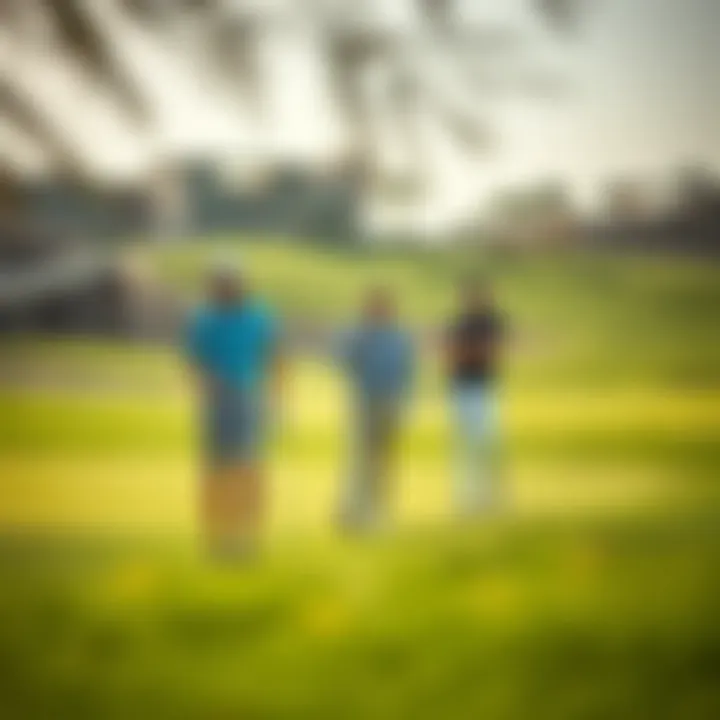Golfers enjoying a sunny day on the course