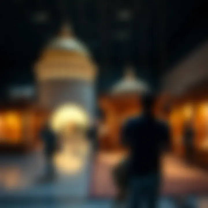 Cultural Engagement at the Zayed Heritage Center Visitors engaging with cultural exhibits and displays