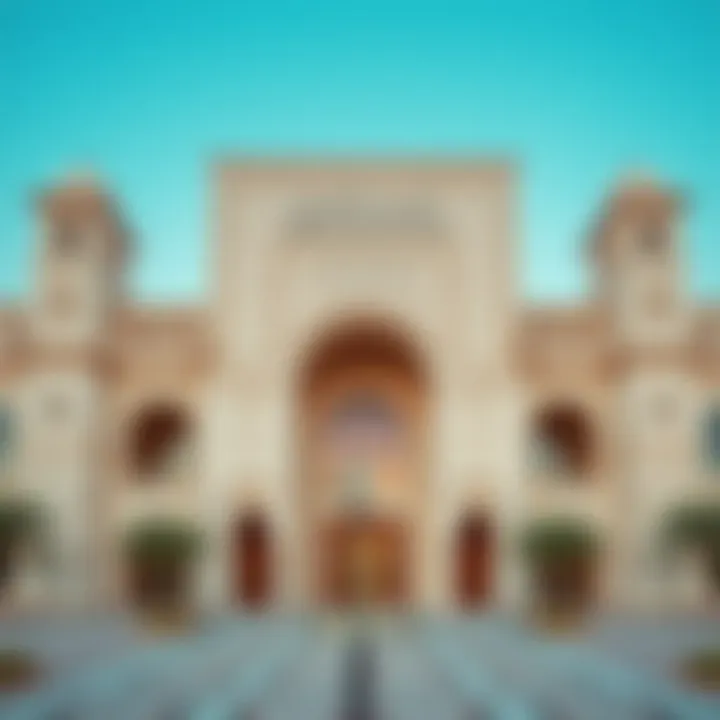 Architectural Grandeur of the Zayed Heritage Center Exterior view of the Zayed Heritage Center showcasing its architectural grandeur