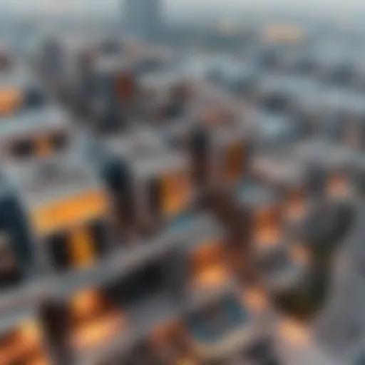Aerial view of Al Wasl Village showcasing its modern architecture