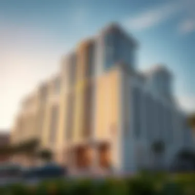 Architectural Elegance of Al Yousuf Building Stunning facade of Al Yousuf Building in New Qusais