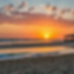 Tranquil sunset view over a private beach in Dubai