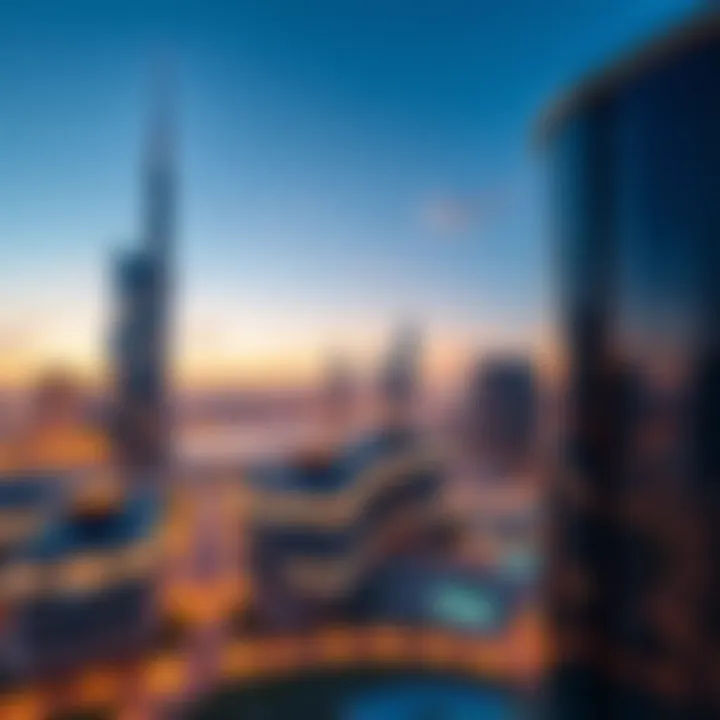 Vibrant View of Business Bay Skyline Vibrant view of Business Bay skyline