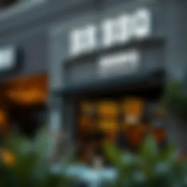 Stylish BBQ Restaurant Exterior A stylish BBQ restaurant exterior in Dubai