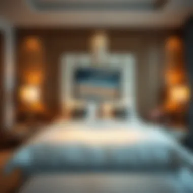 Inviting bedroom with plush bedding and tasteful decor