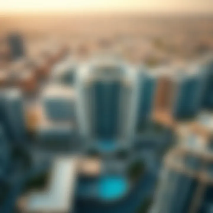 Aerial view of Blvd Heights showcasing its modern architecture