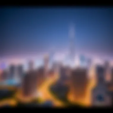 Dubai Skyline View from Blvd Heights The surrounding area of Blvd Heights highlighting Dubai's skyline