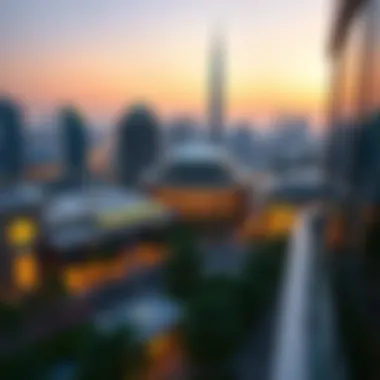 Panoramic view of BurJuman Spinneys contributing to Dubai's skyline