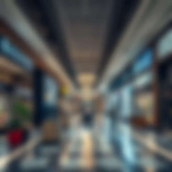Vibrant retail space inside BurJuman Spinneys with diverse shops