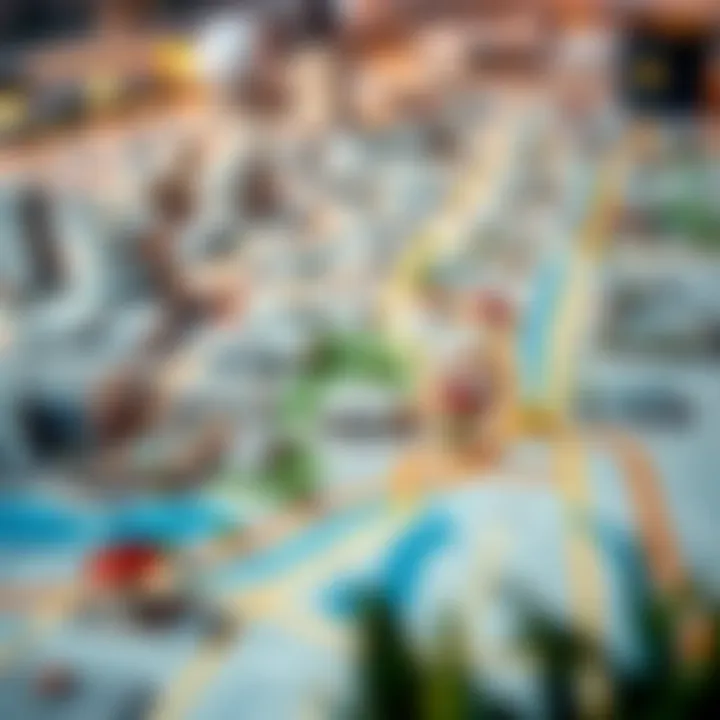 Neighborhood map highlighting coworking spaces in Dubai