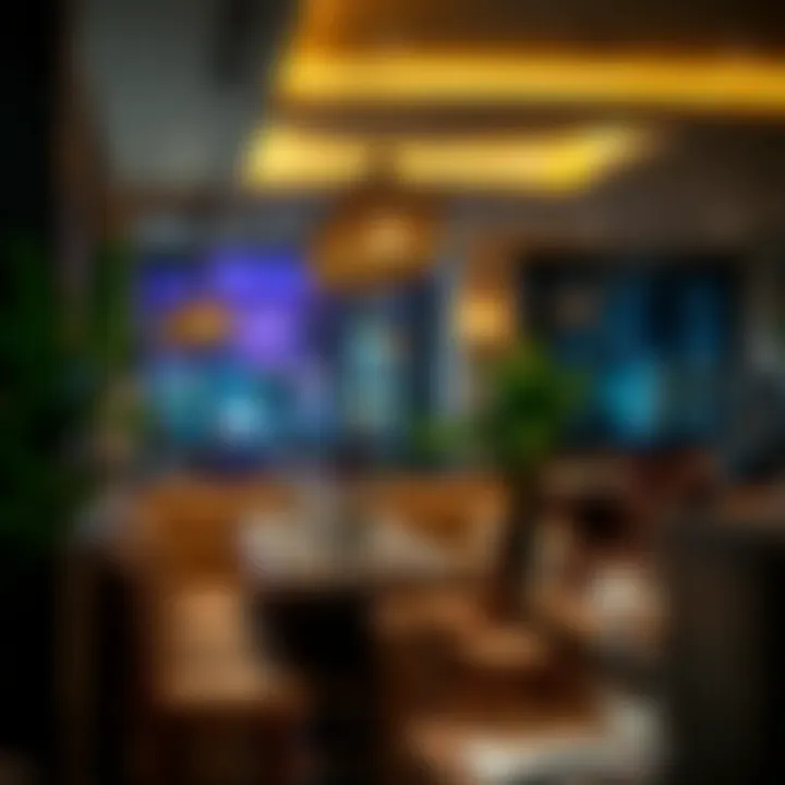 Inviting Ambiance in Mushrif Mall Restaurants A cozy corner of a restaurant with inviting ambiance