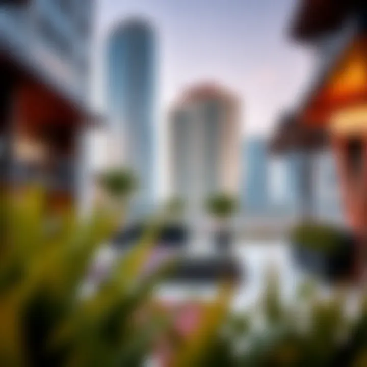 Vibrant community spaces within Damac Business Bay promoting lifestyle and leisure