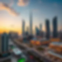 Skyline view of Dubai showcasing real estate developments