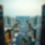 Panoramic view of Tecom district showcasing modern architecture