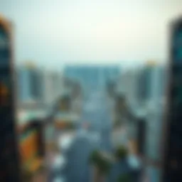 Panoramic view of Tecom district showcasing modern architecture