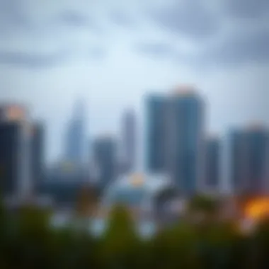 Modern Architecture of Dubai Vista Estate Stunning skyline view of Dubai Vista Estate showcasing modern architecture