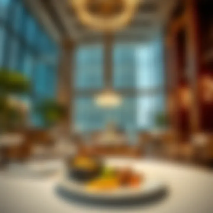 Culinary Excellence at Emirates Towers Elegant dining area showcasing exquisite cuisine and sophisticated ambiance