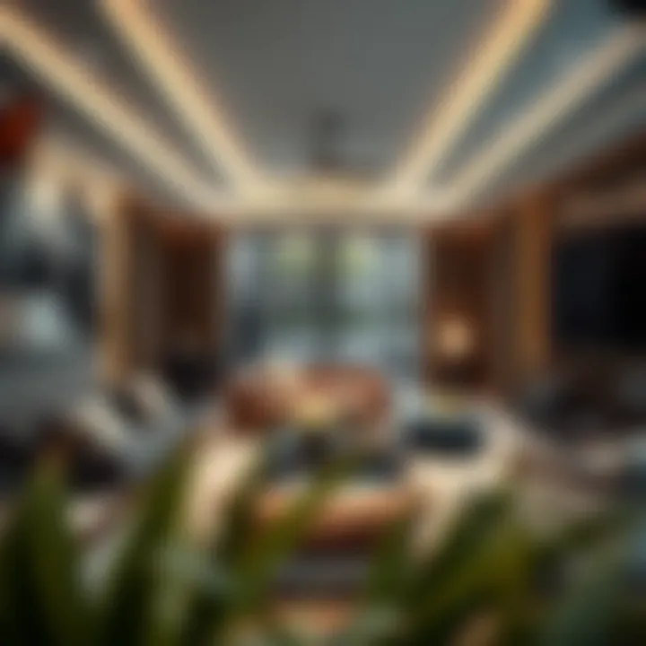 Spacious family room interior showcasing modern decor