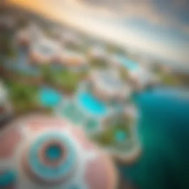 Aerial view of فندق جنه showcasing its expansive grounds and amenities