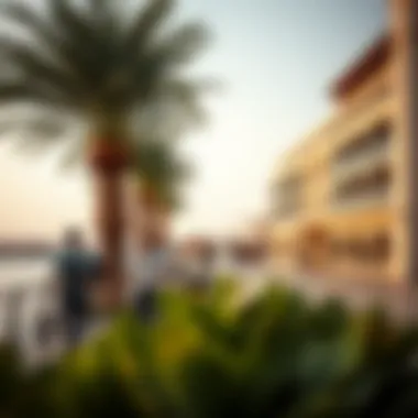 Tourists enjoying the waterfront near Ghubaiba Marine Station