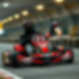 A thrilling moment on the go-kart track