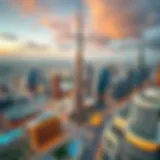 Aerial view of Dubai skyline showcasing modern architecture